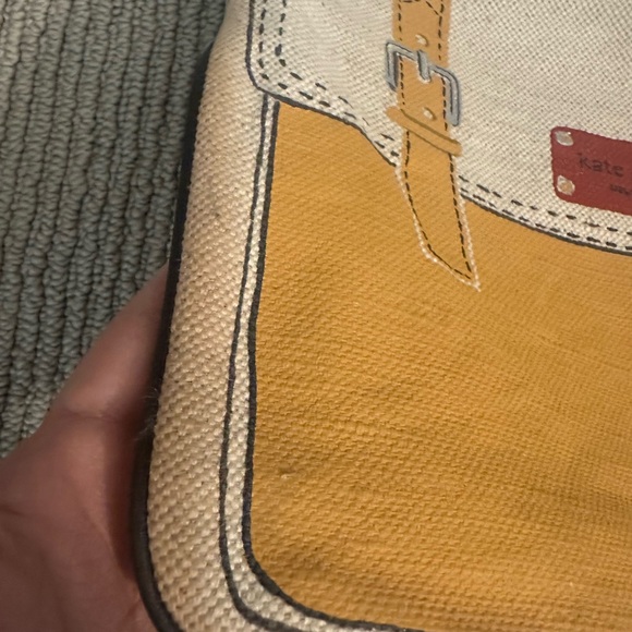 Kate Spade Canvas School Satchel Print Pouch – Large Zip Bag - Picture 9 of 10